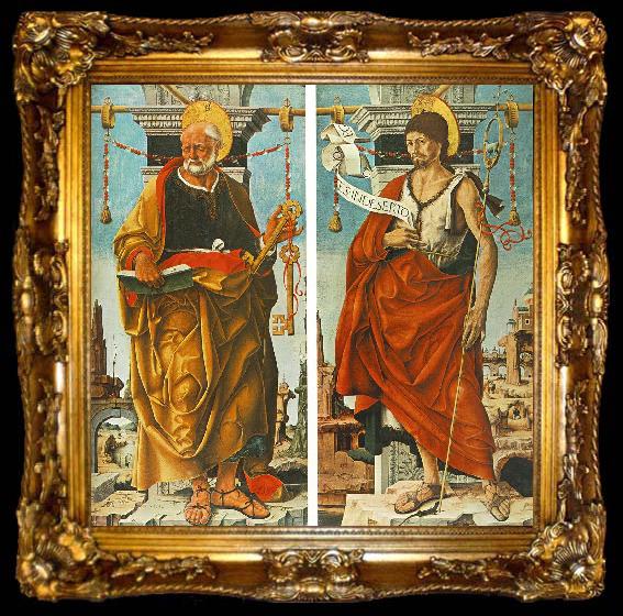 framed  COSSA, Francesco del St Peter and St John the Baptist (Griffoni Polyptych) drg, ta009-2